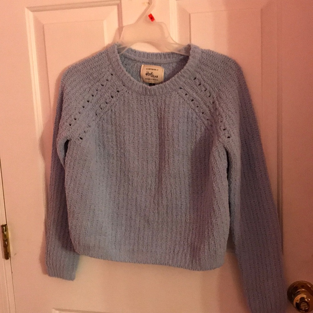 Cropped warm blue sweater from cotton on
